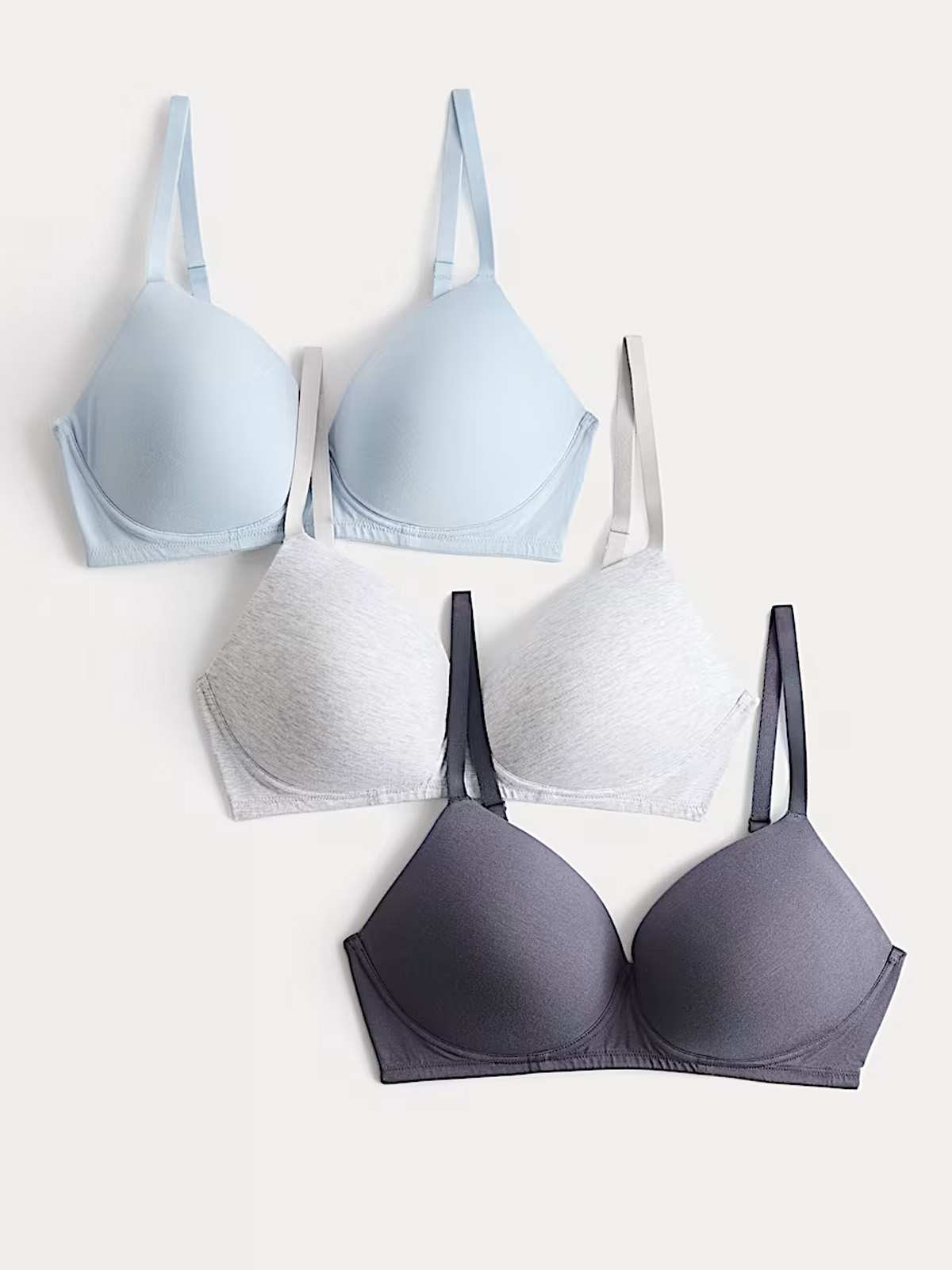 3pk Non Wired T-Shirt Bras A-E