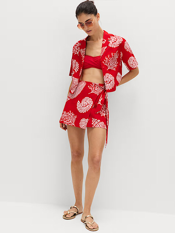 Pure Cotton Printed Beach Shirt