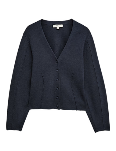 V-Neck Waisted Slim Fit Cardigan