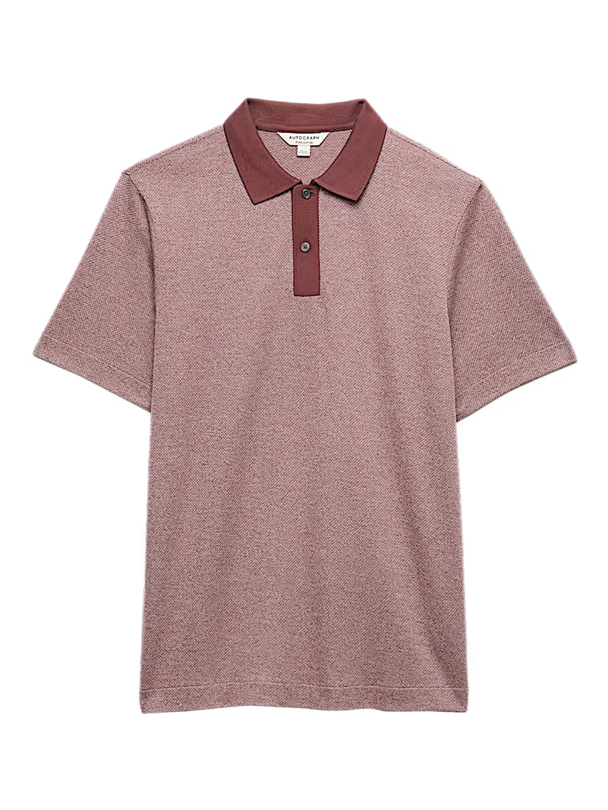 Pure Cotton Textured Polo Shirt