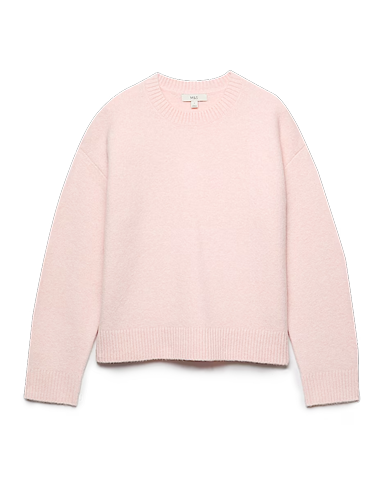 Crew Neck Relaxed Jumper with Wool